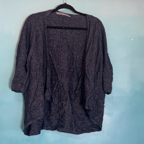 Athleta Sweaters - Athleta Navy Heather Open-Front Draped Cardigan